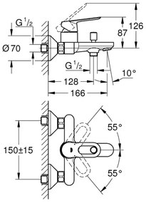 GROHE 23603000 - BAULOOP kádcsaptelep DN 15 fényes króm