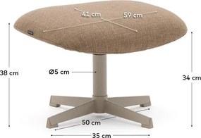 Barna lábtartó Jaspe – Kave Home