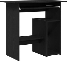 vidaXL fekete tölgy színű szerelt fa íróasztal 80 x 45 x 74 cm