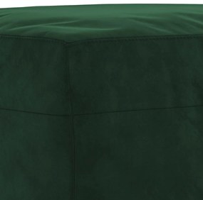 sötétzöld bársony pad 100x35x41 cm