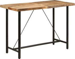 vidaXL tömör mangófa és vas bárasztal 150 x 70 x 107 cm