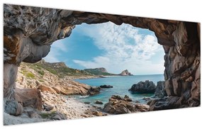 Kép - Barlang a tenger mellett (120x50 cm)