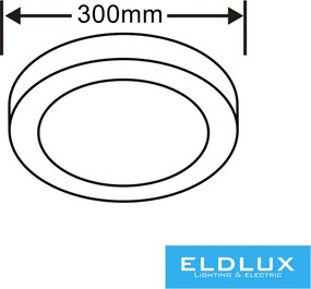 UNIVERSO Kör alakú falon kívüli LED panel 24w 2400lm CCT/kap. 120° IP20 Fehér D300x35mm 3év