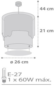 Dalber 61682 - Gyerek csillár BABY TRAVEL 1xE27/60W/230V