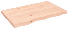 kezeletlen tömör tölgyfa fali polc 80x50x(2-4) cm