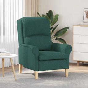 Modern Karosszék Sötét Zöld Szövet, Fa Standard Ergonomikus
