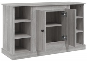 szürke sonoma színű szerelt fa tálalószekrény 100x35,5x60 cm