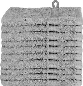 vidaXL Vendégtörölköző SOLUND 10 pcs Szürke 15 x 21 cm 550 gsm