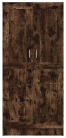 füstös tölgy színű szerelt fa ruhásszekrény 82,5x51,5x180 cm