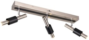 Fekete-ezüstszínű LED spotlámpa 20,5x63 cm Ikaris – Trio Select