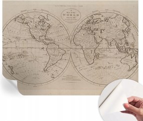 Öntapadós Dekoratív Fotótapéta Hálószobába Régi térkép 208x146 cm