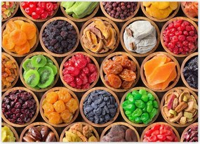 Poszterek 70x50 Aszalt gyümölcsök tálakban