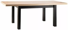 Presto bővíthető étkezőasztal tölgy/fekete 140-218cm