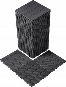 Teraszpadló Kompozit Padló Teraszhoz Szürke 36 db