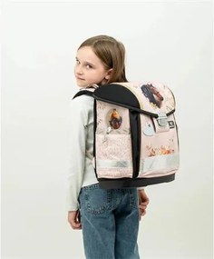 Iskolatáska, fémcsat, BELMIL Classy Horse Chestnut, lovacska (BL40313AG4L)