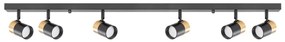 Zuma Line 2204BD-6-BK - Spotlámpa FORI 6xGU10/50W/230V fekete/arany