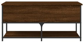 barna tölgyszínű szerelt fa tárolópad 100 x 42,5 x 47 cm