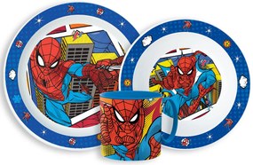 Pókember Grid étkészlet, micro műanyag szett bögrével 265 ml