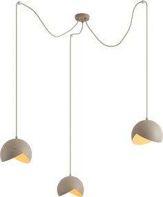 Design függőlámpa bézs opálüveggel 3-lámpás - Tulip