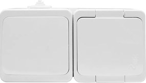 FehĂ©r falra szerelhetĆ aljzat Smart Abex egykapcsolĂłval