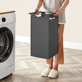 3 rekeszes szennyestartó, sötétszürke