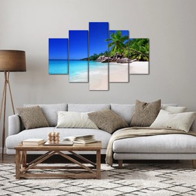 Kép a strandról a Praslin szigeten (150x105 cm)