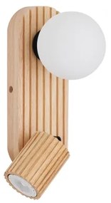 Brilagi - MODERN WOOD fali spotlámpa, 1xG9/5W/230V+1xGU10/8W, kaucsukfa