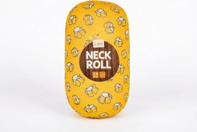 Utazó párna BEER NECK ROLL 30x15 cm, sárga
