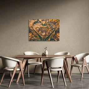 Üveg kép - Szív alakú folyó (70x50 cm)