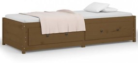 mézbarna tömör fenyőfa kanapéágy 90 x 190 cm (Single)