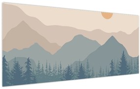 Kép - Türkiz hegység N⁰1 (120x50 cm)