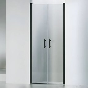 Westy Black 80 kétszárnyú nyíló zuhanyajtó, 195cm, 6mm, NANO