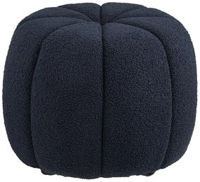 Sötétkék buklé puff Paisley – House Nordic