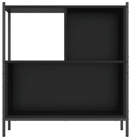 fekete szerelt fa könyvszekrény 72 x 28 x 77,5 cm