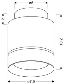 LED Mennyezeti lámpa TUBA LED/12W/230V