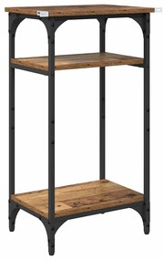 Oldal asztal polcokkal Régi fa 40 x 30 x 75 cm Faanyag