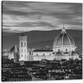 Firenze vászonkép fekete-fehér 40x40 cm
