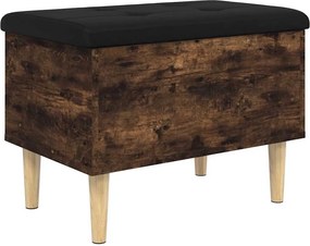 vidaXL füstös tölgy színű szerelt fa tárolópad 62x42x46 cm