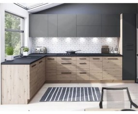 LANGEN D60Z mosogató szekrény artisan tölgy, jobbos kivitel