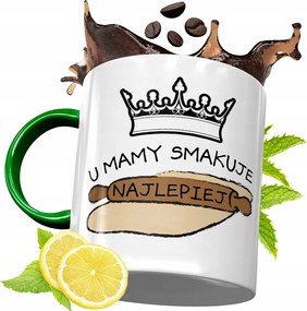 Zöld Bögre Anyukáknak Születésnapi Ajándék fényképes nyomtatással