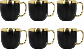Sinnes bögre fekete Homla kávés szett 6 db-os