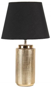 Arany színű asztali lámpa fekete búrával Ø 30X50