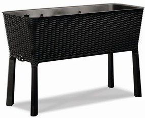 Keter Easy grow műrattan virágláda (magaságyás) - grafit szürke