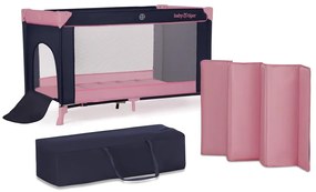 KINDERKRAFT - Utazó kiságy Baby Tiger VIKI rózsaszín