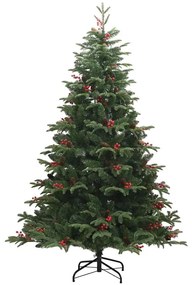 Mű karácsonyfa 300 LED-del Zöld 240 cm PVC és Fém és Műanyag