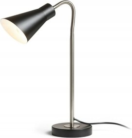 Rendl Anika asztali lámpa, matt fekete/matt nikkel, E27, flexibilis nyak