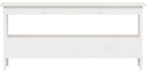 fehér tömör fenyőfa előszoba pad 100x28x45 cm