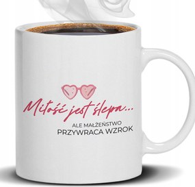 Bögre Fehér Szerelem Vak Szuper Ajándék Esküvőre Évfordulóra Férj Feleség