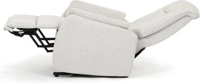 Polohovací křeslo, elektrické kabelové ovládání, béžová, látka, TV-L8963 CRM2