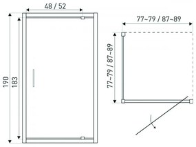 Tomar 90x90 cm szögletes zuhanykabin SLIM zuhanytálcával